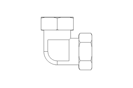 Threaded elbow connector L 28/28 St