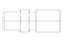 Raccord de tube LL 4 M8x1 St-Zn gelbchr.