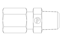 Conexão roscada de tubo LL 4 M8x1