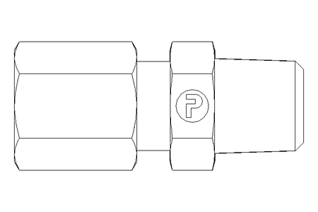 Pipe screw connector LL 4 M8x1