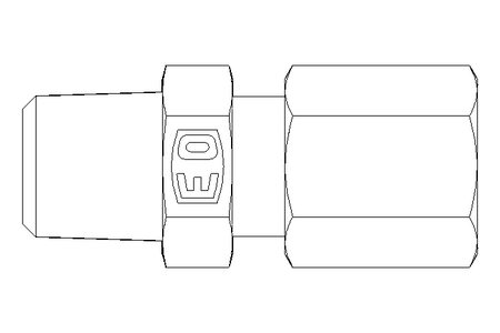 Conexão roscada de tubo LL 4 M8x1