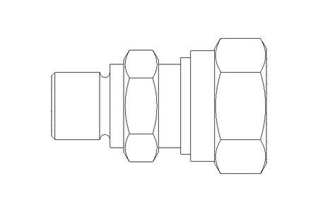 Pipe screw connector L 8 G1/8" St-Zn