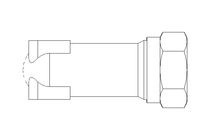 Raccord de tube LL 4 M8x1 St-Zn gelbchr.