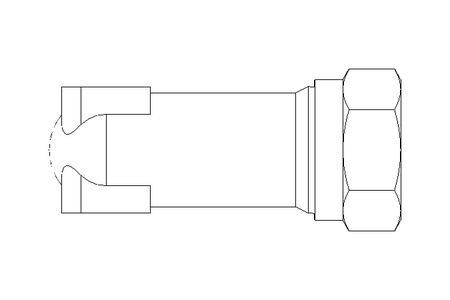 Raccord de tube LL 4 M8x1 St-Zn gelbchr.