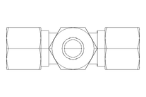 T-Verschraubung L 10/10/10 St-Zn DIN2353