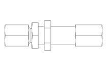 Racor pasamuros roscado L 6/6 MS DIN2353