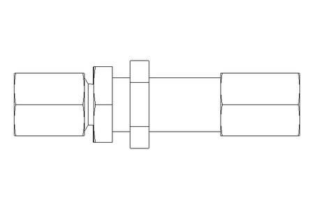 Racor pasamuros roscado L 6/6 MS DIN2353