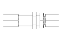 Racor pasamuros roscado L 6/6 MS DIN2353