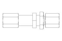 Thread. bulkhead connect. L 6/6 MS