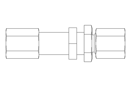 Racor pasamuros roscado L 6/6 MS DIN2353