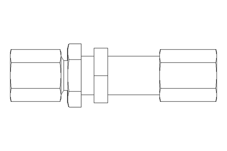 Racor pasamuros roscado L 6/6 MS DIN2353