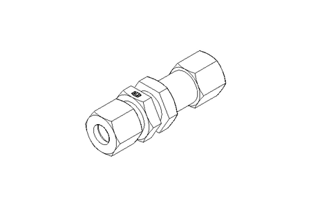 Threaded bulkhead connector L 10/10