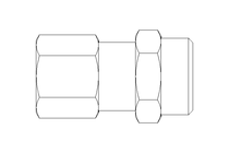 Anschlussverschraubung L 8 G1/4" 1.4571