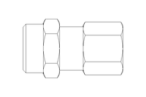 Threaded connector L 8 G1/4" 1.4571