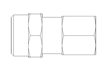 Raccord de branchement L 8 G1/4" 1.4571