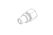 Pipe screw connector L 10 NPT1/4" A2