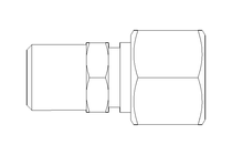 Pipe screw connector L 12 R1/4" 1.4571