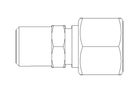 Pipe screw connector L 12 R1/4" 1.4571