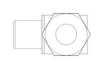 Pipe screw connector LL 6 M6x1 St-Zn