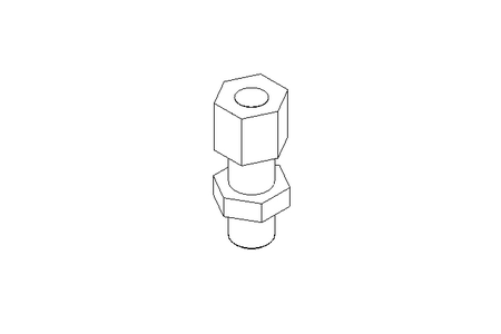 Raccordo a vite per tubo LL 6 M8x1 St-Zn