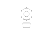 Pipe screw connector LL 6 M8x1 St-Zn