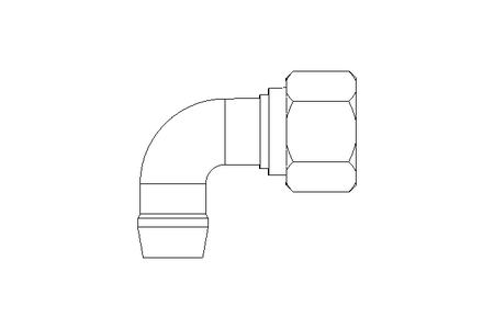 Rohrverschraubung LL 6 M8x1 St-Zn