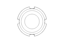 Slotted nut F DN10 1.4301 DIN11851