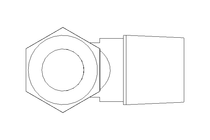 Racor roscado acodado 8 R1/4" Niro