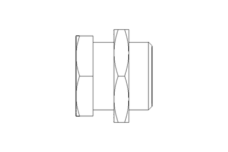 Thread. bulkhead connect. G1/8" Brass-Ni