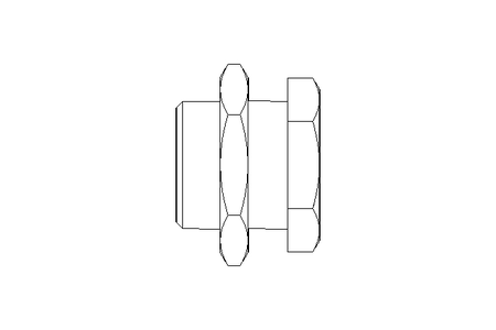 Thread. bulkhead connect. G1/8" Brass-Ni