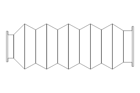 Rubber bellows L=100-320 d=28 D=39