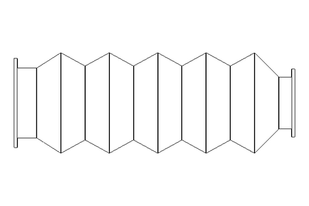 Rubber bellows L=100-320 d=28 D=39