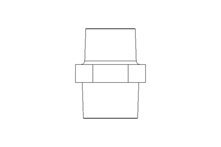 Doppelnippel reduziert N8 1x3/4 MS/CR