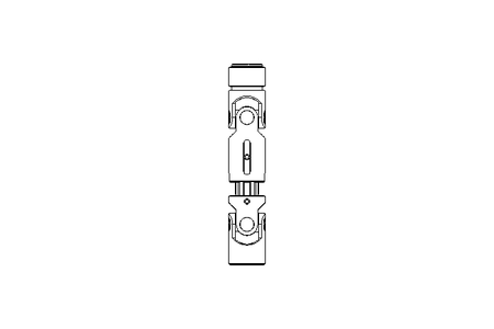 Universal joint shaft D=25 L1=130 L2=150