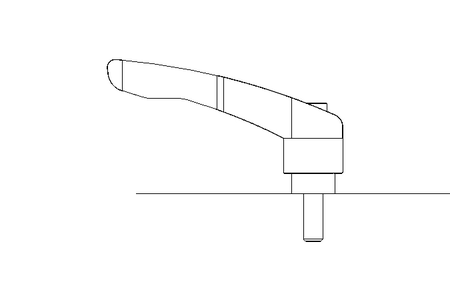 Clamping lever stainless M6x15