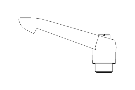 CLAMPING LEVER  M12X100  BLACK