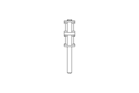 Zweifachrollenkette 12B-1 357 Gl D513