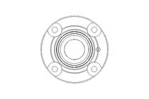 Mancal de flange RFE 50x165x62,7