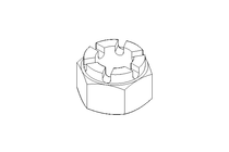 Tuerca almenada M36x1,5 St-Zn DIN935