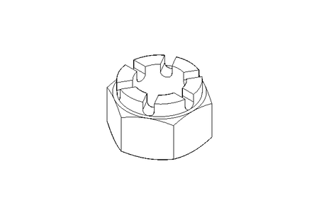 Porca castelo hexagonal M36x1,5 St-Zn