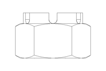 皇冠螺母 M36x1,5 St-Zn DIN935