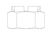 Dado a corona M36x1,5 St-Zn DIN935