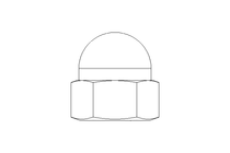 Tuerca hexagonal ciega M12 A2 DIN1587