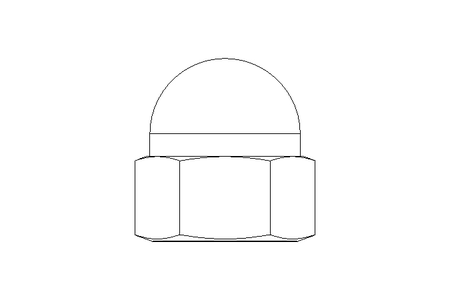 Ecrou borgne hexagonal M16 A2 DIN1587