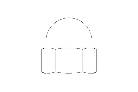 Hexagon cap nut M16 A2 DIN1587