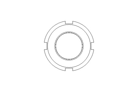 Slotted nut M24x1.5 A2 DIN1804