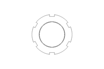 Slotted nut M52x1.5 ST DIN1804