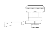 Fecho giratorio com lingueta A=20