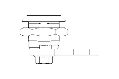 Drehriegel mit Zunge H22