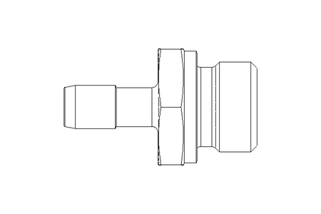 Gewindetülle G 1/2" LW 9 1.4571